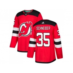 New Jersey Devils #35 Cory Schneider Red Home Authentic Stitched NHL Jersey