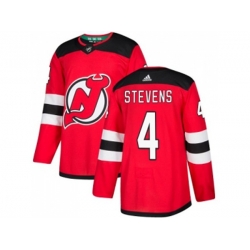 New Jersey Devils #4 Scott Stevens Red Home Authentic Stitched NHL Jersey