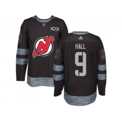 New Jersey Devils #9 Taylor Hall Black 1917-2017 100th Anniversary Stitched NHL Jersey