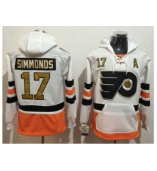 Philadelphia Flyers #17 Wayne Simmonds White 3rd Name & Number Pullover NHL Hoodie