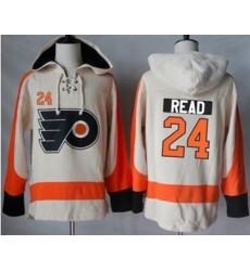 Philadelphia Flyers #24 Matt Read Cream Sawyer Hooded Sweatshirt Stitched NHL Jersey