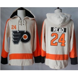 Philadelphia Flyers #24 Matt Read Cream Sawyer Hooded Sweatshirt Stitched NHL Jersey Philadelphia Flyers #24 Matt Read Cream Sawyer Hooded Sweatshirt Stitched NHL Jersey