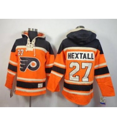 Philadelphia Flyers #27 Ron Hextall orange-black[pullover hooded sweatshirt][hextall]