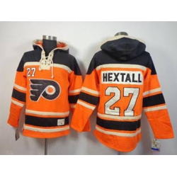 Philadelphia Flyers #27 Ron Hextall orange-black[pullover hooded sweatshirt][hextall]
