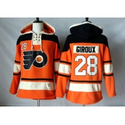 Philadelphia Flyers #28 Claude Giroux Orange Sawyer Hooded Sweatshirt Stitched NHL Jersey Philadelphia Flyers #28 Claude Giroux Orange Sawyer Hooded Sweatshirt Stitched NHL Jersey
