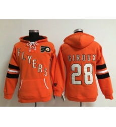 Philadelphia Flyers #28 Claude Giroux Orange jerseys (pullover hooded sweatshirt)