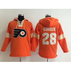 Philadelphia Flyers #28 Claude Giroux orange-cream [pullover hooded sweatshirt]