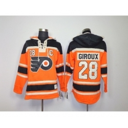 Philadelphia Flyers #28 Claude Giroux orange[pullover hooded sweatshirt patch C]