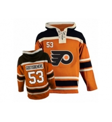 Philadelphia Flyers #53 Shayne Gostisbehere Authentic Orange Pullover Hoodie NHL Jersey