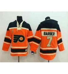 Philadelphia Flyers #7 Bill Barber orange-black[pullover hooded sweatshirt]