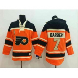 Philadelphia Flyers #7 Bill Barber orange-black[pullover hooded sweatshirt]