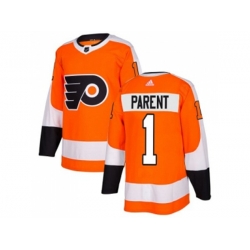 Adidas Philadelphia Flyers #1 Bernie Parent Orange Home Authentic Stitched NHL Jersey
