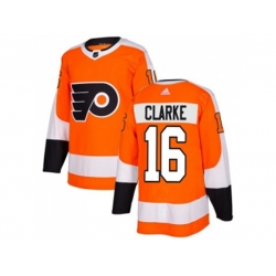 Adidas Philadelphia Flyers #16 Bobby Clarke Orange Home Authentic Stitched NHL Jersey