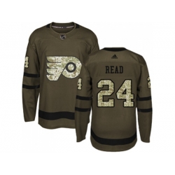 Adidas Philadelphia Flyers #24 Matt Read Green Salute to Service Stitched NHL Jersey