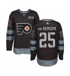 Adidas Philadelphia Flyers #25 James Van Riemsdyk Authentic Black 1917-2017 100th Anniversary NHL Jersey