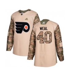 Adidas Philadelphia Flyers #40 Jordan Weal Authentic Camo Veterans Day Practice NHL Jersey