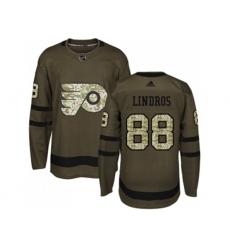 Adidas Philadelphia Flyers #88 Eric Lindros Green Salute to Service Stitched NHL Jersey