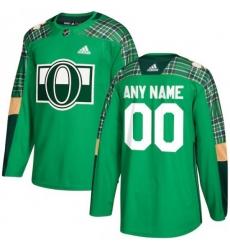 Ottawa Senators adidas Green St. Patricks Day Custom Practice Jersey