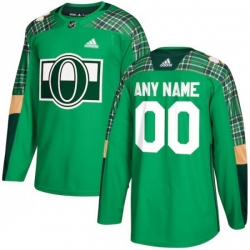 Ottawa Senators adidas Green St. Patricks Day Custom Practice Jersey