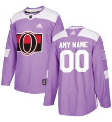 Ottawa Senators adidas Purple Hockey Fights Cancer Custom Practice Jersey