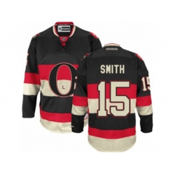 Ottawa Senators #15 Zack Smith Authentic Black New Third NHL Jersey