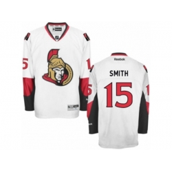 Ottawa Senators #15 Zack Smith Authentic White Away NHL Jersey