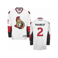 Ottawa Senators #2 Dion Phaneuf Authentic White Away NHL Jersey