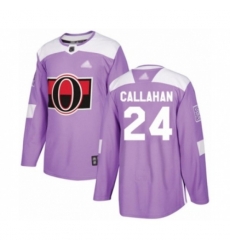 Ottawa Senators #24 Ryan Callahan Authentic Purple Fights Cancer Practice Hockey Jersey