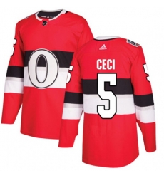 Ottawa Senators #5 Cody Ceci Authentic Red 2017 100 Classic NHL Jersey