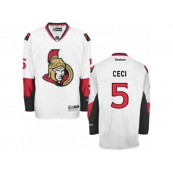 Ottawa Senators #5 Cody Ceci Authentic White Away NHL Jersey