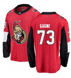 Ottawa Senators #73 Gabriel Gagne Fanatics Branded Red Home Breakaway NHL Jersey