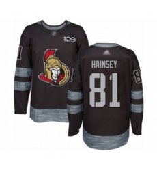 Ottawa Senators #81 Ron Hainsey Authentic Black 1917-2017 100th Anniversary Hockey Jersey