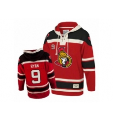 Old Time Hockey Ottawa Senators #9 Bobby Ryan Authentic Red Sawyer Hooded Sweatshirt