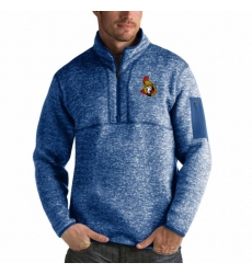 Ottawa Senators Antigua Fortune Quarter-Zip Pullover Jacket Blue