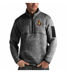 Ottawa Senators Antigua Fortune Quarter-Zip Pullover Jacket Charcoal