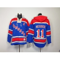 New York Rangers #11 Mark messier blue[pullover hooded sweatshirt patch C]