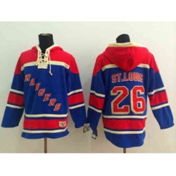 New York Rangers #26 Martin st.louis blue[pullover hooded sweatshirt]
