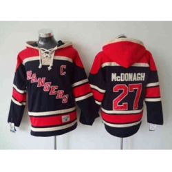 New York Rangers #27 Ryan mcdonagh dk.blue-red[pullover hooded sweatshirt][patch C]