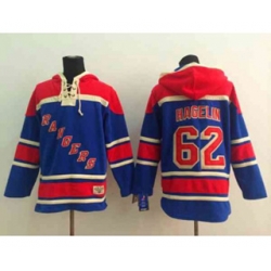 New York Rangers #62 Carl Hagelin blue[pullover hooded sweatshirt]