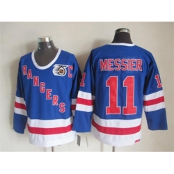 New York Rangers #11 Mark Messier blue jerseys[m&n 75th]