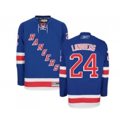 New York Rangers #24 Oscar Lindberg Blue Stitched NHL Jersey