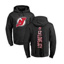 New Jersey Devils #12 Ben Lovejoy Black Backer Pullover Hoodie