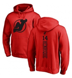 New Jersey Devils #14 Adam Henrique Red One Color Backer Pullover Hoodie