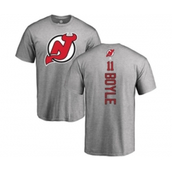 New Jersey Devils #11 Brian Boyle Ash Backer T-Shirt