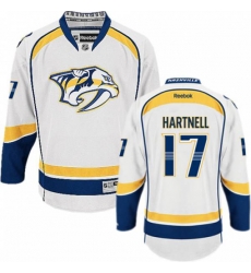 Nashville Predators #17 Scott Hartnell Authentic White Away NHL Jersey