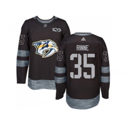 Nashville Predators #35 Pekka Rinne Black 1917-2017 100th Anniversary Stitched NHL Jersey