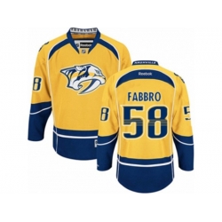 Nashville Predators #58 Dante Fabbro Authentic Gold Home NHL Jersey