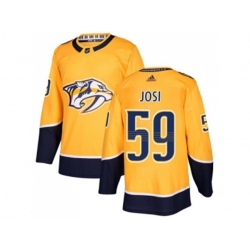 Nashville Predators #59 Roman Josi Yellow Home Authentic Stitched NHL Jersey
