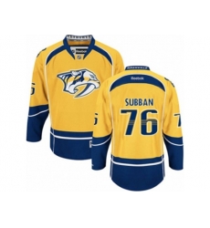 Nashville Predators #76 P.K Subban Premier Gold Home NHL Jersey