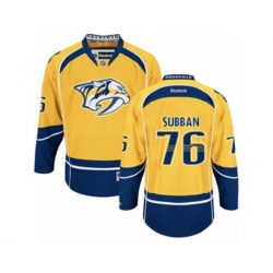 Nashville Predators #76 P.K Subban Premier Gold Home NHL Jersey